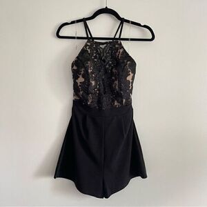 Blashe Lace Cutout Sexy Romper High Waist Jumpsuit EUC Women’s Size Small